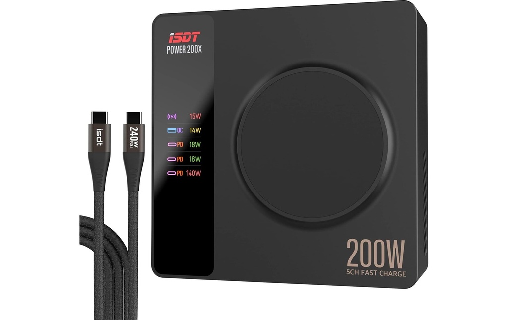 ISDT Chargeur Power 200 X USB-C PD3.1 140W