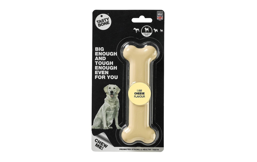 Tasty Bone Jouets en forme d'os au goût de fromage, L