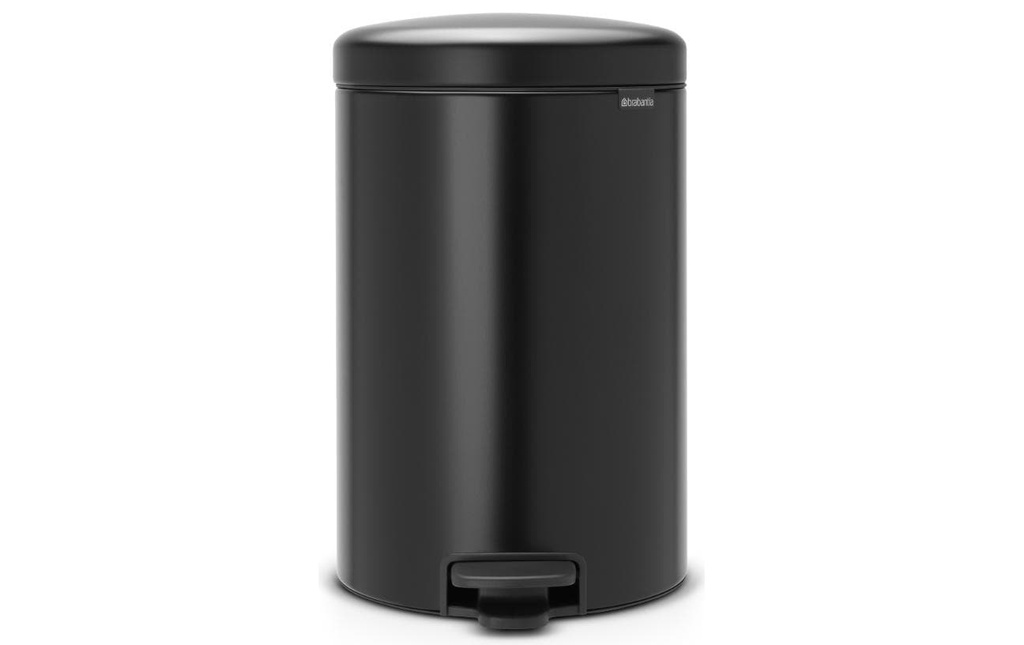 Brabantia Poubelle à pédale NewIcon 20 l, Noir mat