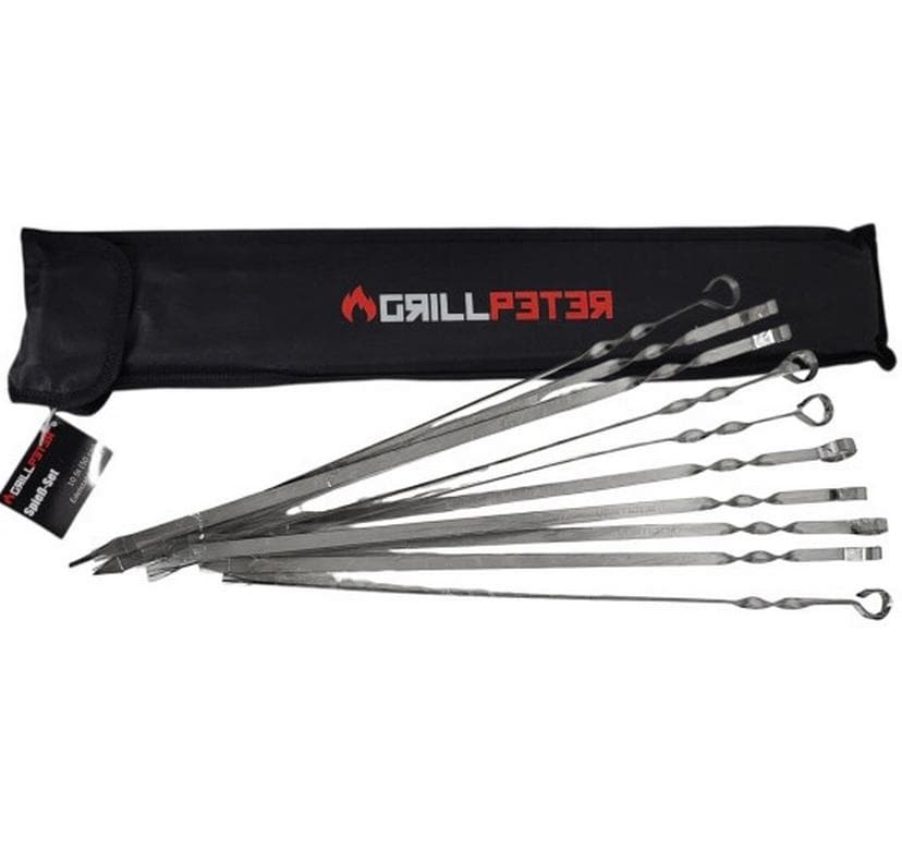 GRILLPETER Brochettes de shashlik Schampura Lot de 10, 50 cm