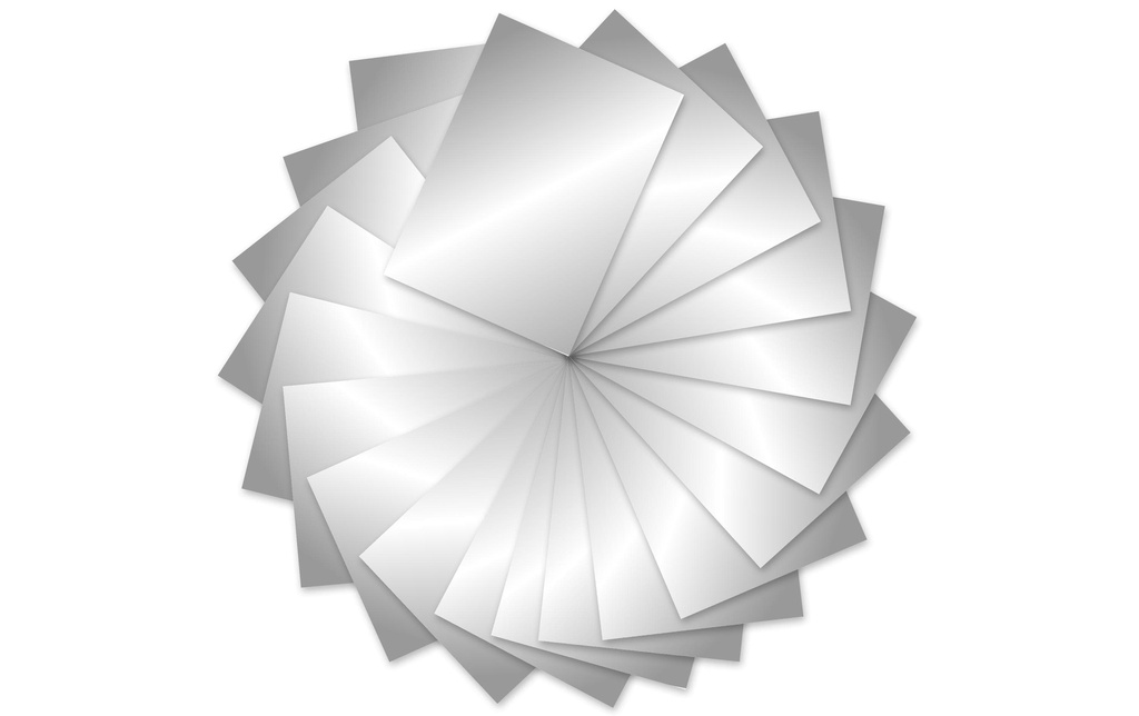 URSUS Papier coloré 50 x 70 cm, 130 g/m², 10 feuilles, argent