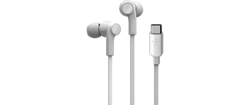 Belkin Écouteurs intra-auriculaires Connecteur Rockstar USB-C Blanc