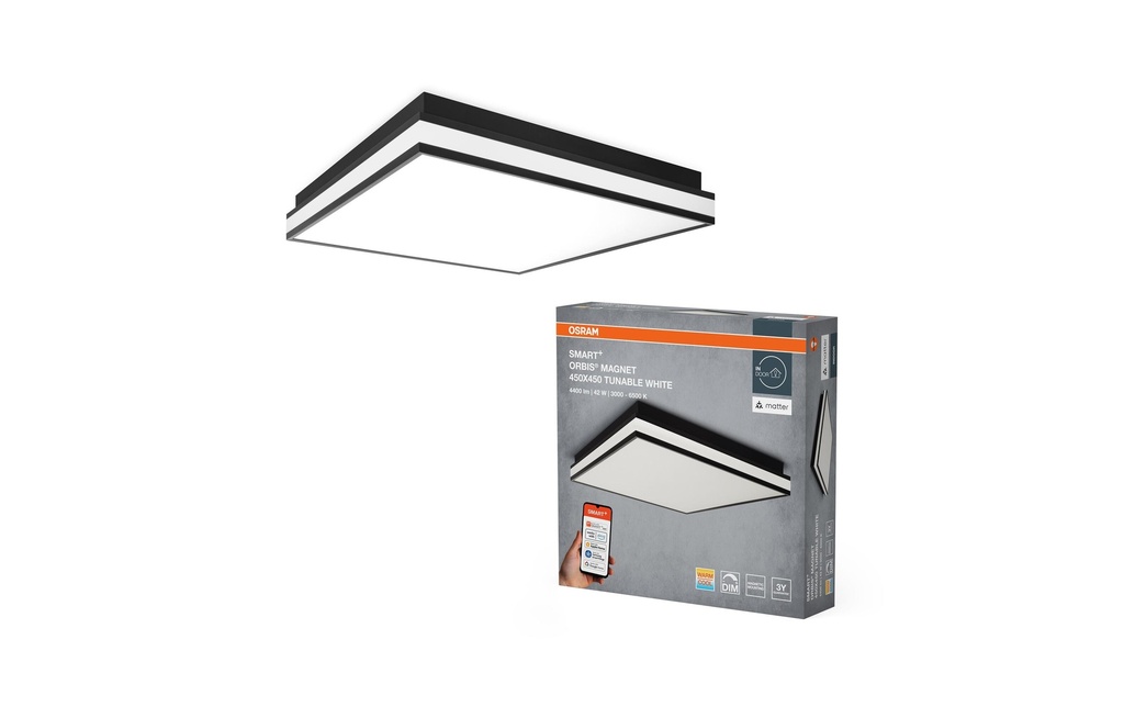OSRAM Plafonnier Aimant SMART+ Orbis 45 x 45 cm, TW