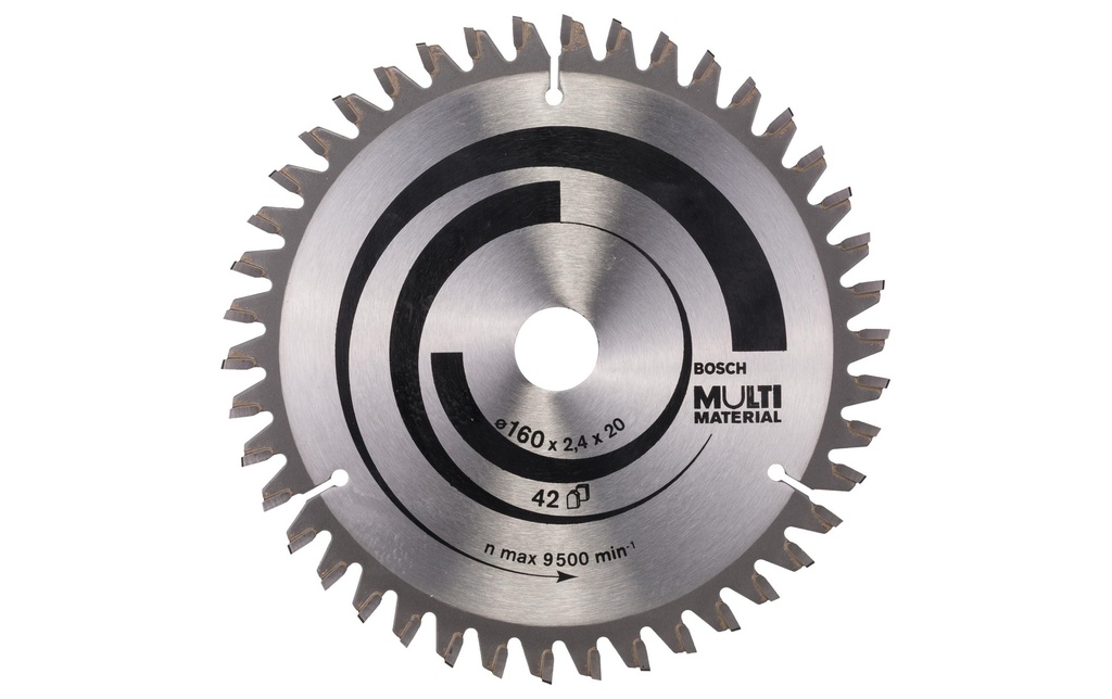 Bosch Professional Lame de scie circulaire Multi Material, 160 x 20 x 2.4 mm, Z 42