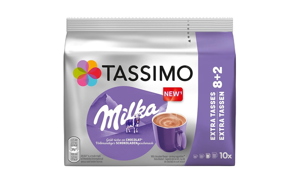 TASSIMO Capsules de café T DISC Milka Spécialité au cacao 10 portions
