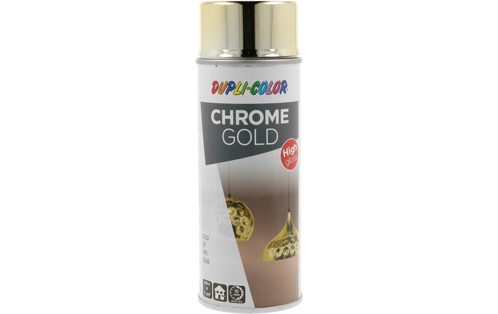 DUPLI-COLOR Peinture à effet Chrome 400 ml, Doré