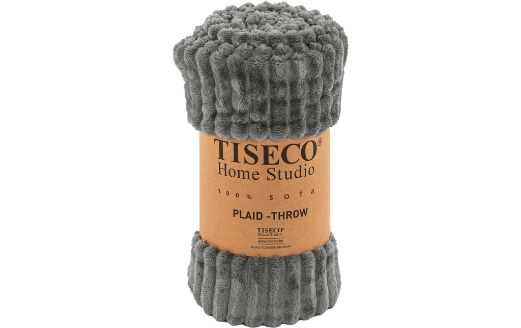 Tiseco Couverture Ribble microflanelle 160 x 130 cm, Gris