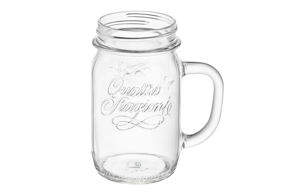 Bormioli Rocco Pichet à boire Drinking Jar Sans couvercle, 415 ml, 12 pièces
