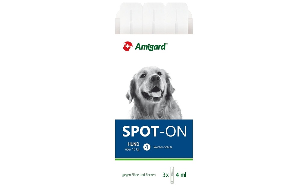 Amigard Gouttes anti-parasite Spot-on chien, 3 x 4 ml