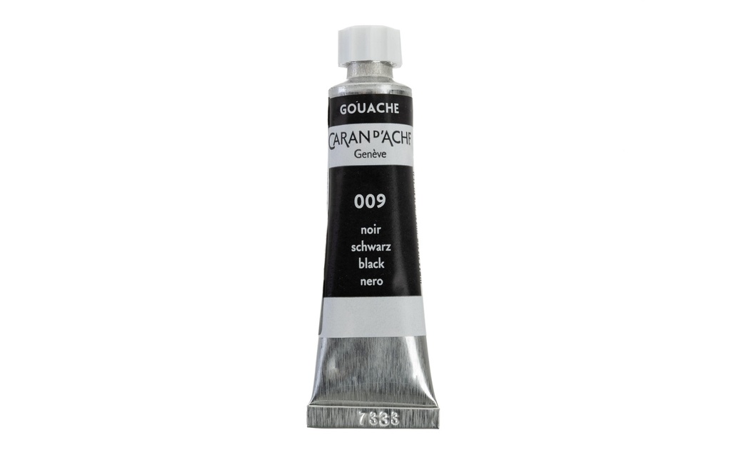 Caran d'Ache Peinture à l’eau Gouache 10 ml, Noir