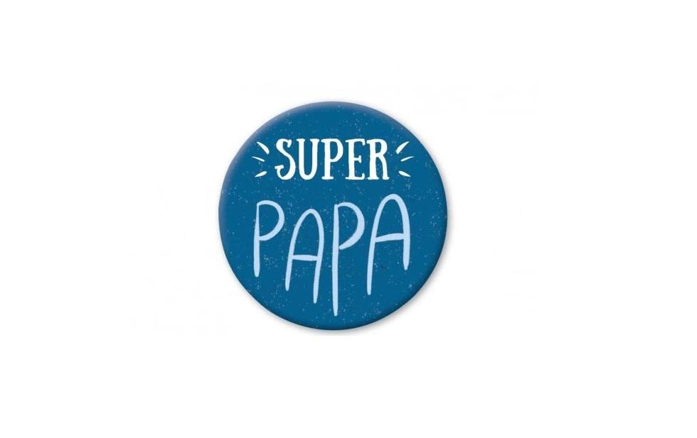 Cart Aimant Super Papa 1 Pièce/s, Bleu/Blanc