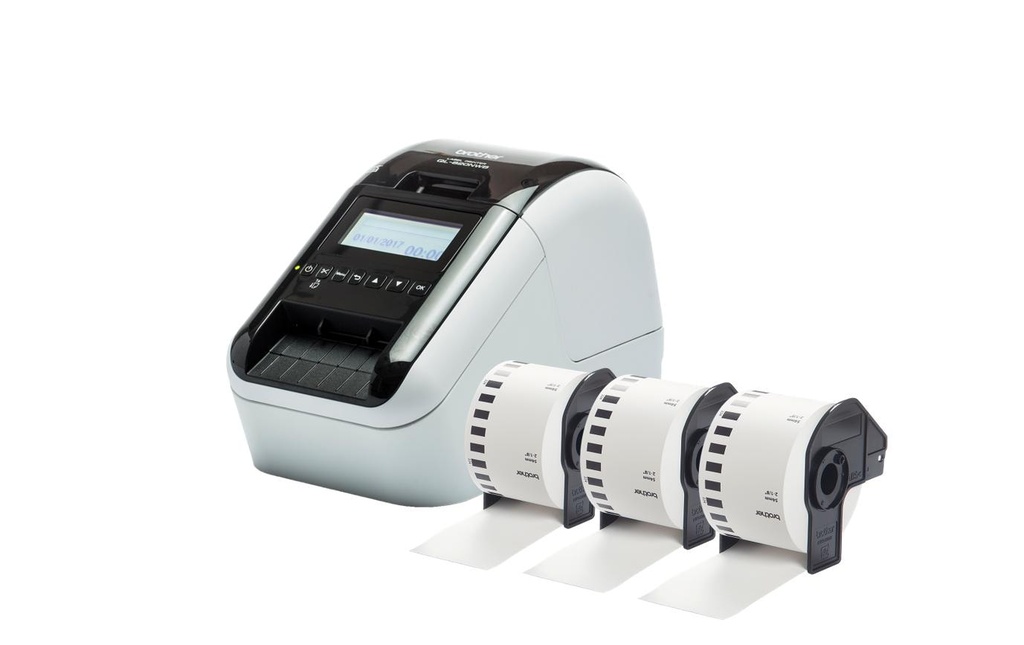 Brother Imprimante pour étiquettes QL-820NWBcVM y compris 3x DK-N55224