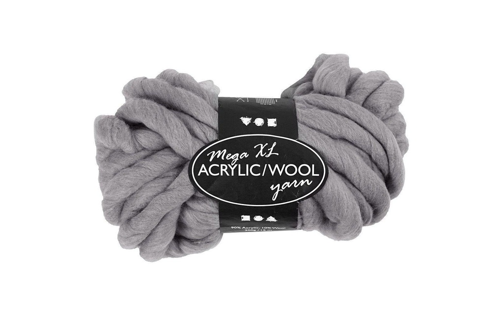 Creativ Company Laine Acrylique XL 15 m Gris