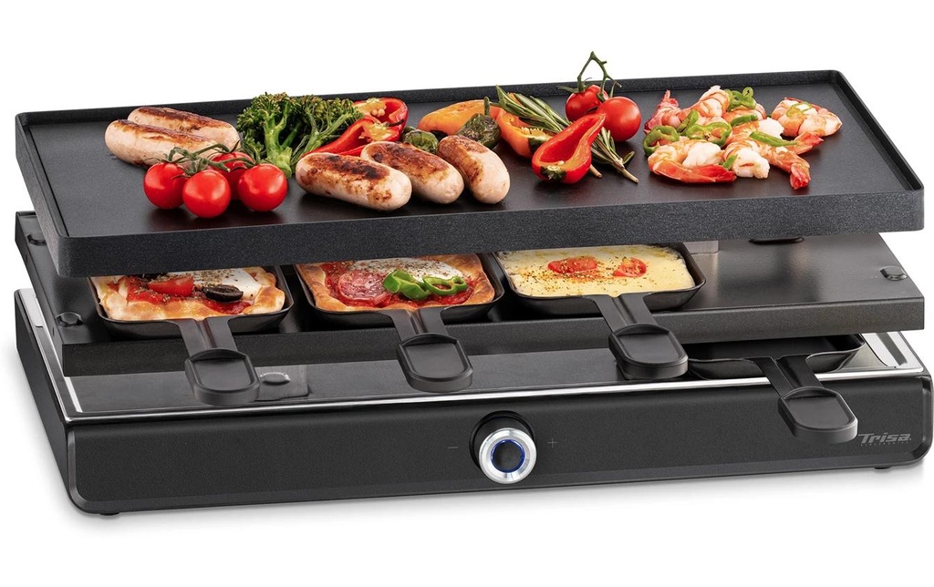 Trisa Grill à raclette Pizza per Tutti Noir