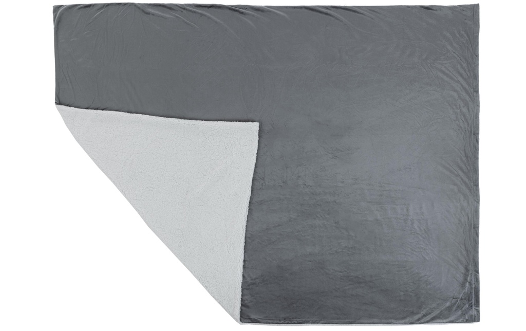 COCON Housse de duvet Sherpa 160 x 210 cm, Gris