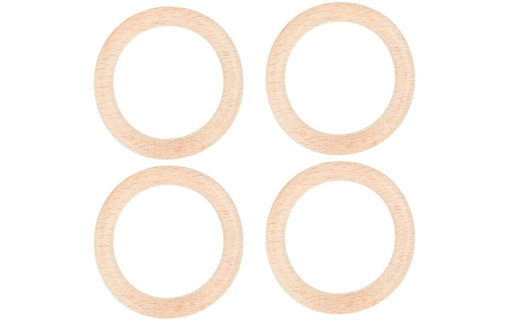 lalana Anneau en bois Anneau en bois 5.5 cm, 4 pièces