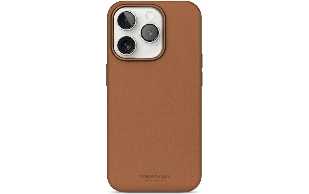 Vonmählen Coque arrière Like Leather iPhone 16 Pro Max Brun