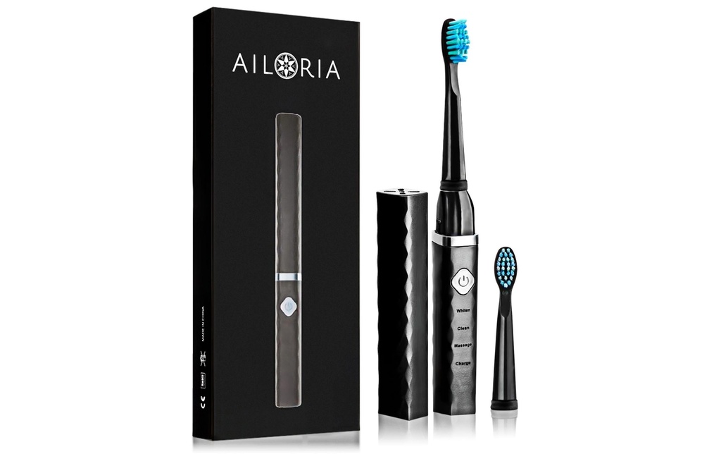 Ailoria Brosse à dents sonique Flash Travel Noir