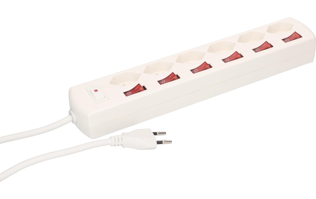 Max Hauri Bloc multiprises Multi-Switch Blanc 6 x T13