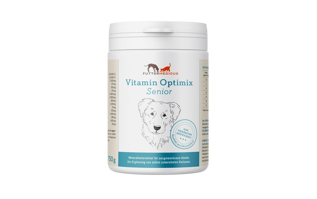 Futtermedicus Supplément alimentaire pour chiens Vitamin Optimix Senior 750 g