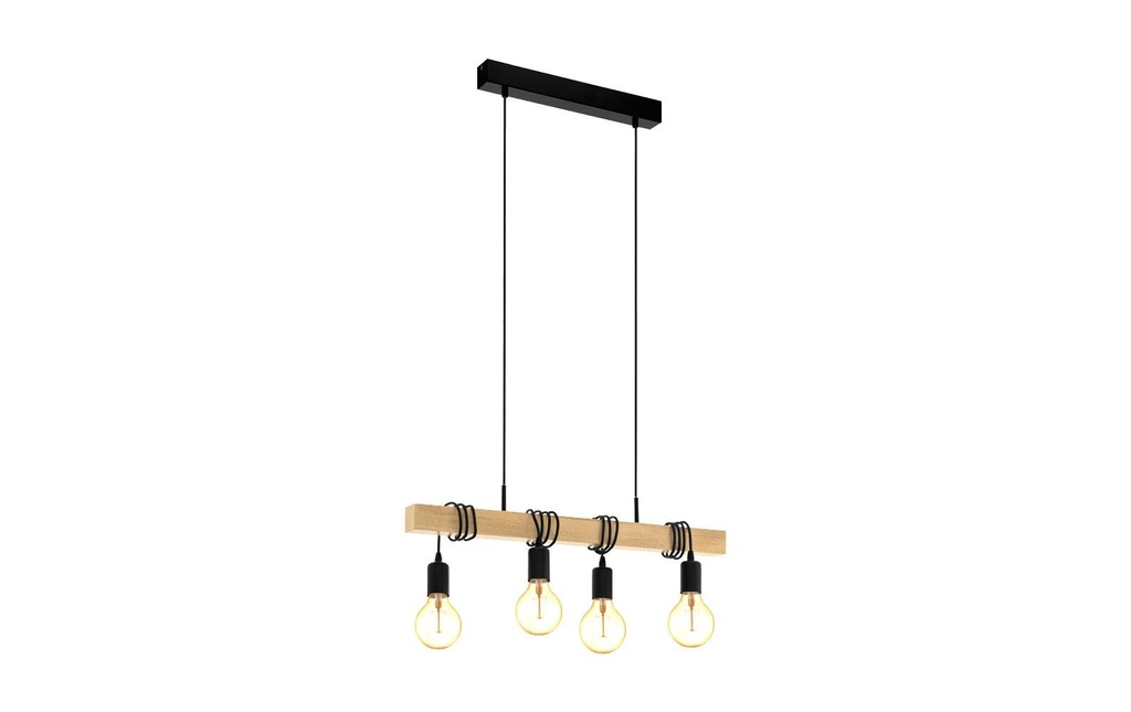 EGLO Leuchten Lampe suspendue TOWNSHEND 4x E27 Noir