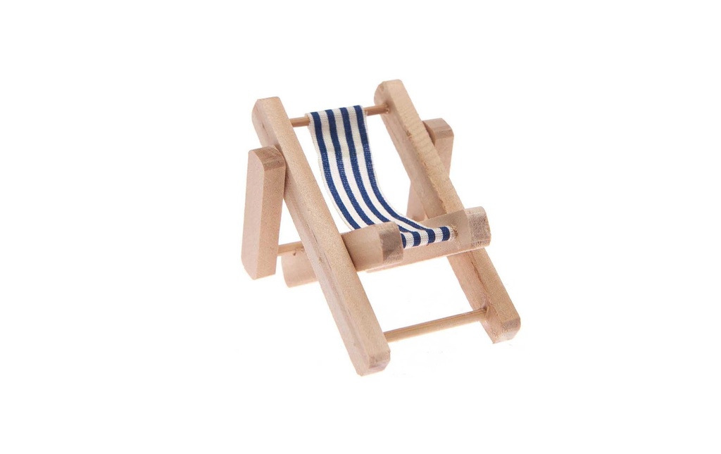 Rico Design Mini-meubles Chaise longue 4.5 x 7 cm 1 Pièce/s, Bleu/Blanc