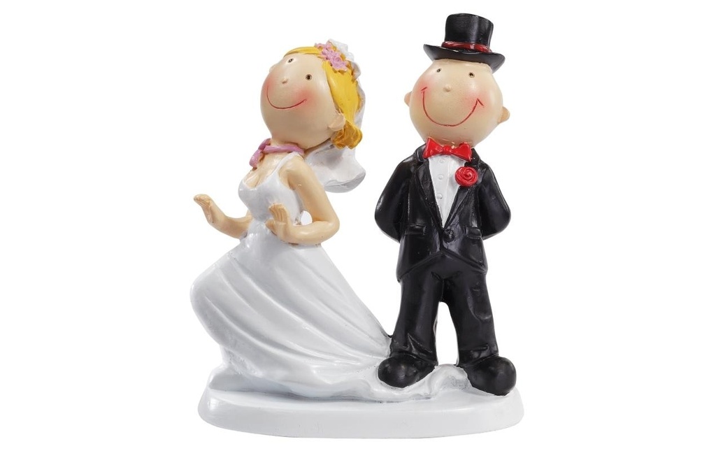 HobbyFun Mini figurine Couple de mariés 9 cm