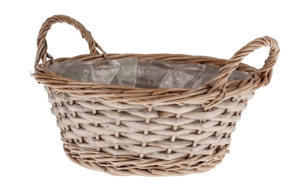 Opiflor Panier en osier Saxe, 25 cm Gris