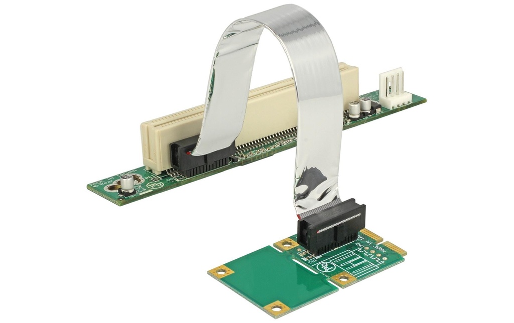 Delock Carte PCI-E riser Mini PCI-Express – PCI Câble de 13 cm, à gauche