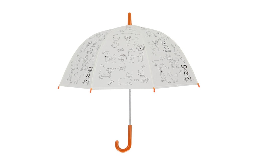 Esschert Design Kits de bricolage Parapluie Chiens à peindre Orange/Blanc