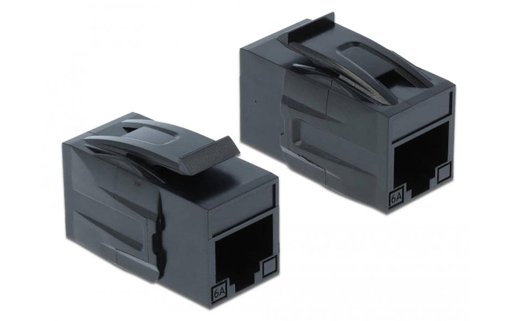 Delock Module Keystone RJ-45 - RJ-45, Cat.6A, UTP Noir