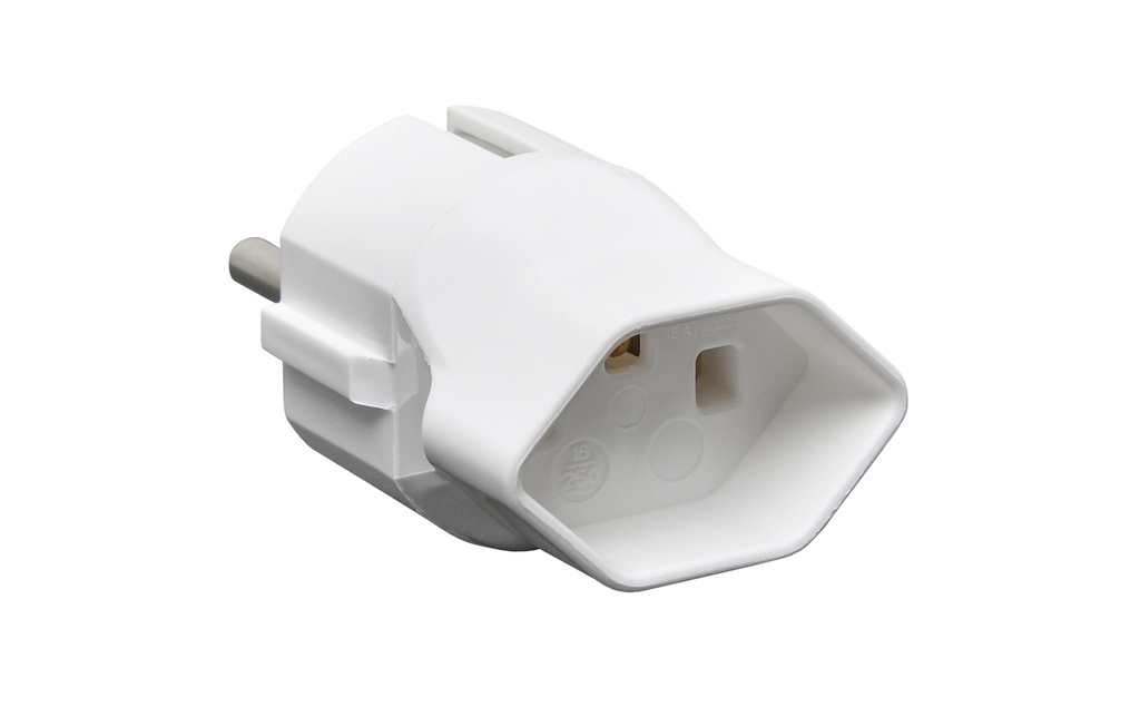 Schönenberger Adaptateur de voyage CH – Schuko, Blanc