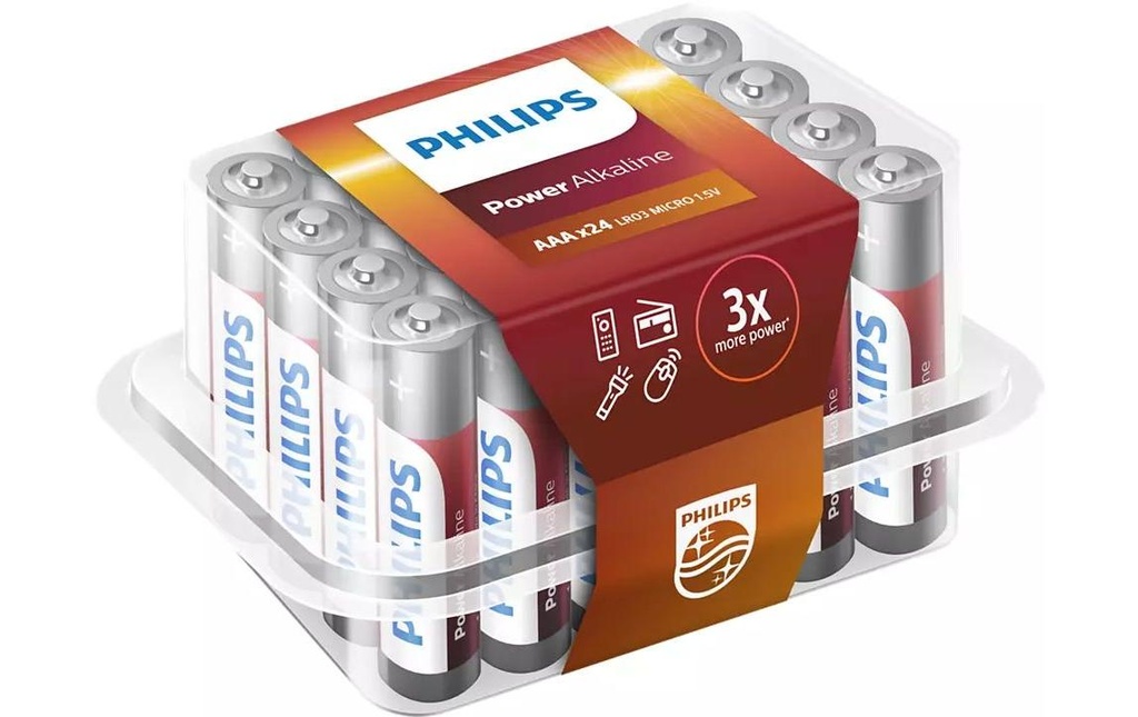 Philips Pile Power Alkaline AAA , 24 Pièce/s