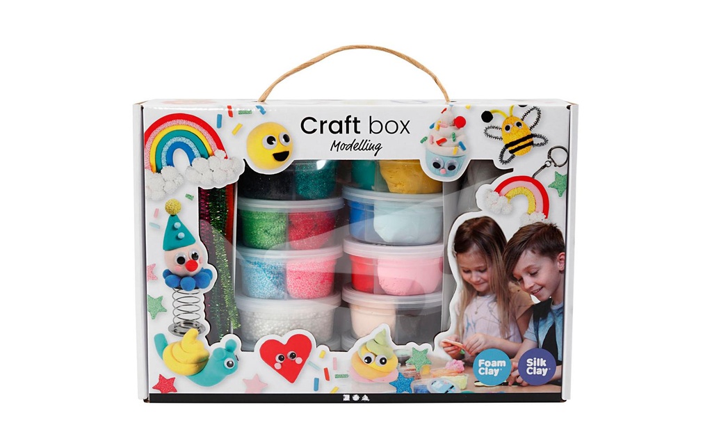 Creativ Company Set de modélisation Mousse/argile de soie 16 pièces