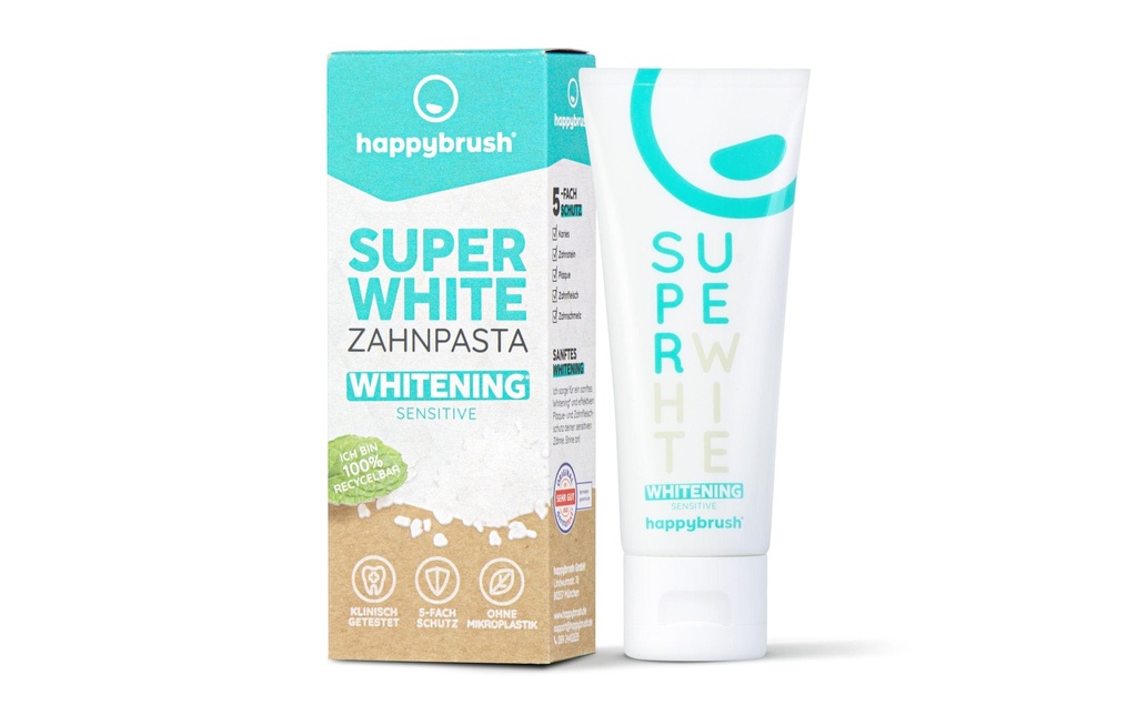 happybrush Dentifrice SuperWhite 75 ml
