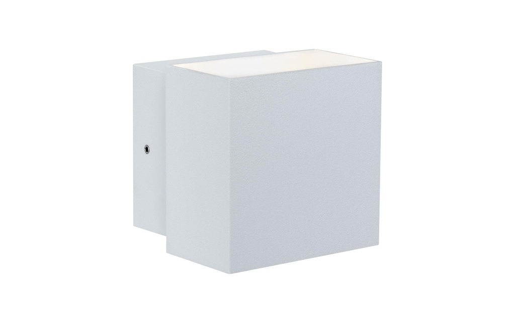 Paulmann Lampe murale Cybo 10 x 10 cm, 2 x 3 W, 2700 K, blanc