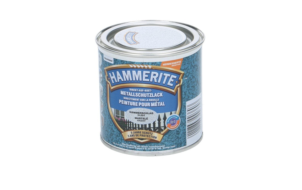 Hammerite Vernis de protection pour métal HS Argent, 250 ml