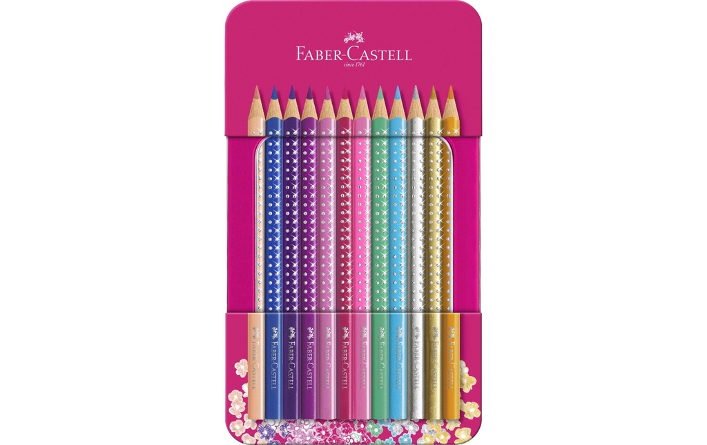 FABER-CASTELL Crayon coul.Sparkle 12p.ét.mét (12 pces)