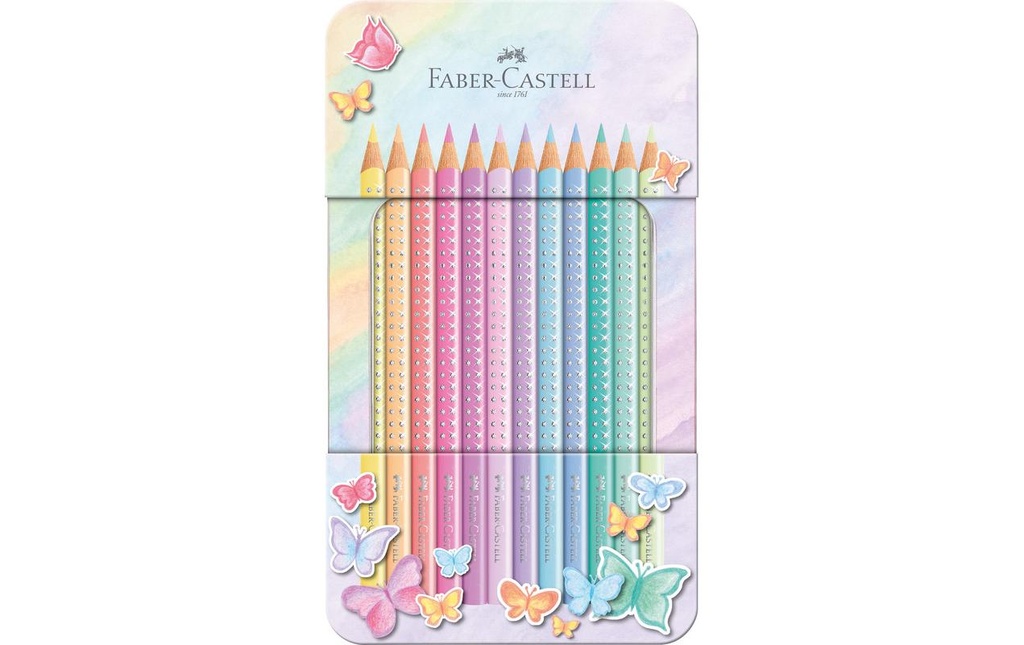 FABER-CASTELL Cray.coul.Sparkle pastel étui (12 pces)