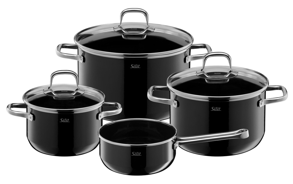 Silit Set de casseroles Elegance 4 pièces, Noir