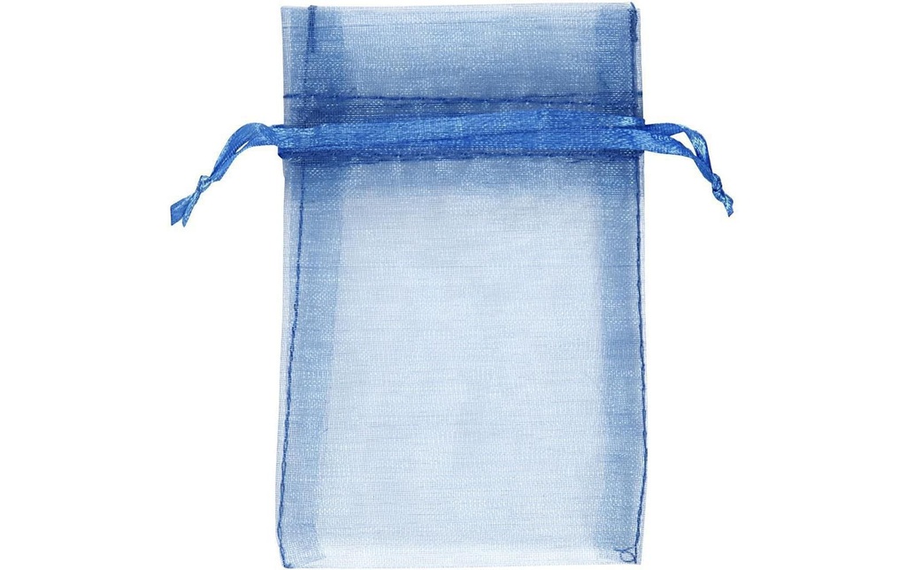 Creativ Company Sac en organza Organza 7 x 10 cm Bleu, 10 pièces