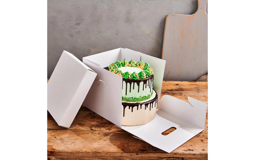 Funcakes Boîte à gâteaux blanche 37 x 37 x 45 cm