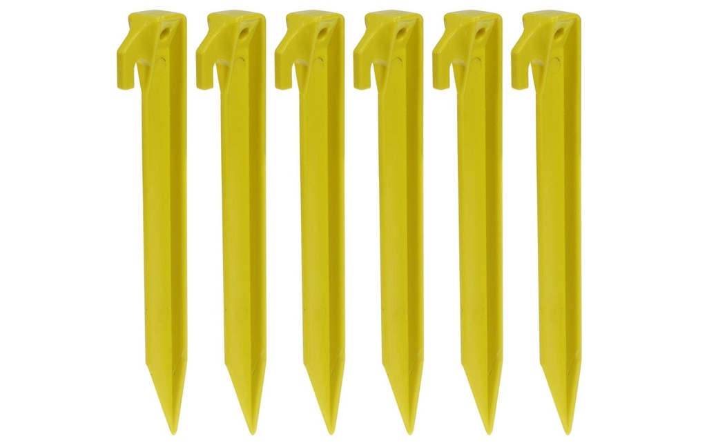 FTM Piquet en plastique 6 pièces, 23 cm, jaune