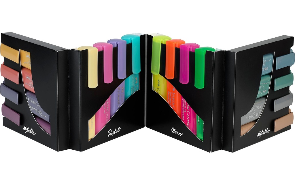 FABER-CASTELL Surligneur 46 Neon past.mét.16 (16 pces)