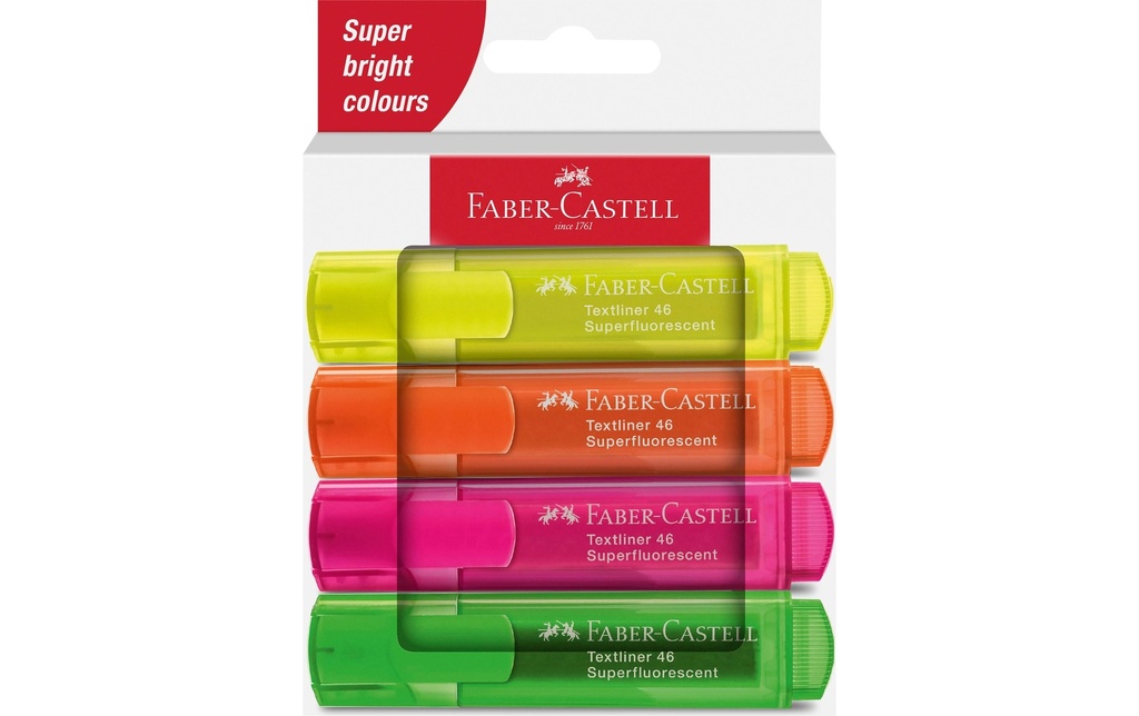 FABER-CASTELL Surligneur 46 Superfluor.4pcs (4 pces)