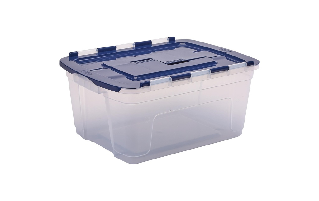 Fellowes Boîte de rangement Bankers Box ProStore 45 l Bleu/Transparent