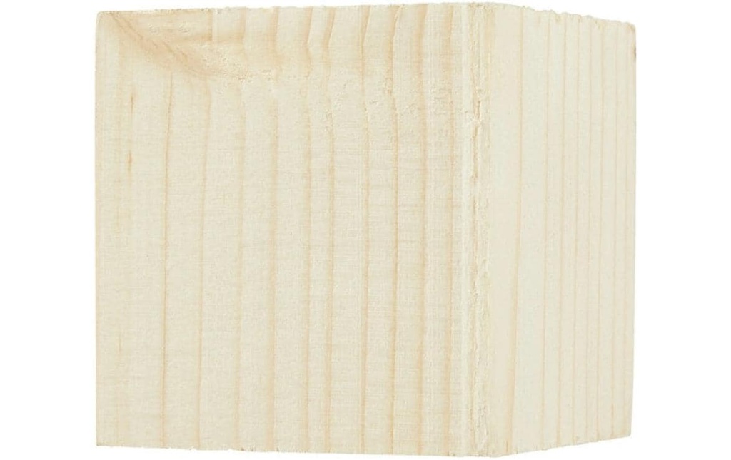 Holz Zollhaus Bloc de bois 45 x 45 x 45 mm