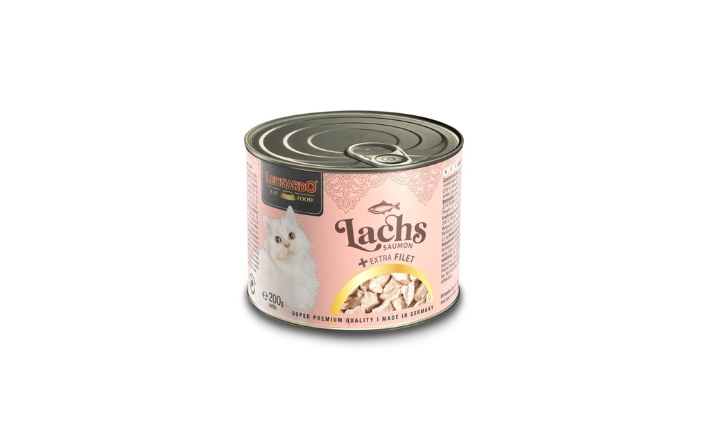 Leonardo Cat Food Alimentation humide Saumon   filet supplémentaire, 200 g