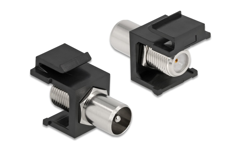 Delock Module Keystone IEC mâle à F femelle noir