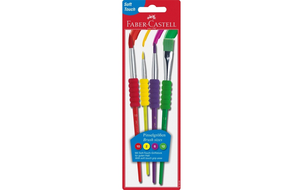 FABER-CASTELL Pinceau soft touch Basis 4pces (4 pces)